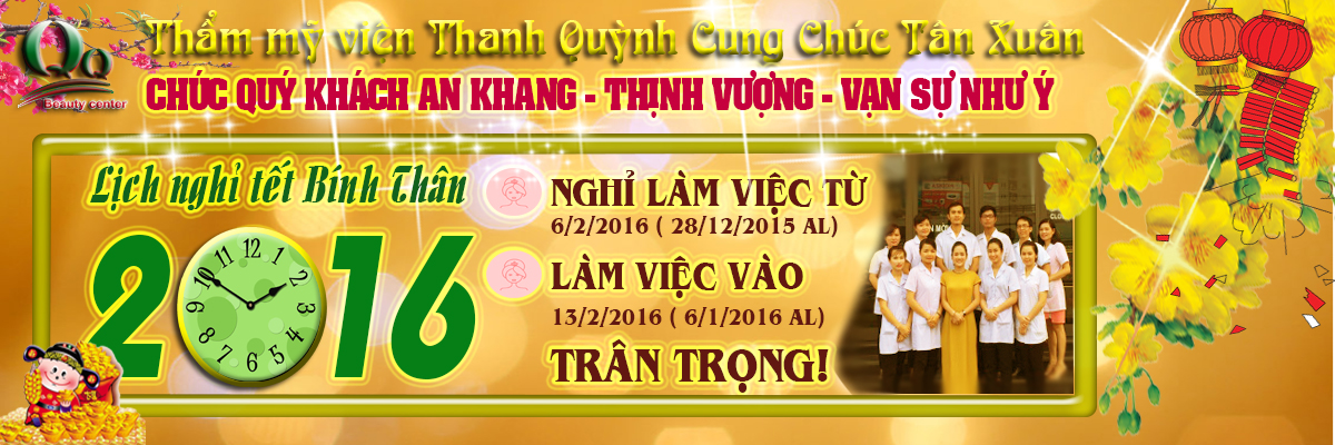 Thông báo lịch nghỉ tết tại thẩm mỹ viện Thanh Quỳnh